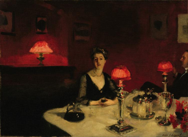 John Singer Sargent A Dinner Table at Night (The Glass of Claret) (mk18) oil painting image